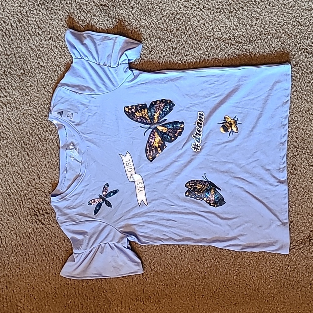 Beautiful Graphic Top with Sequins Accents